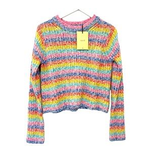 La Ligne Multicolor Striped Scoop Neck Sweater